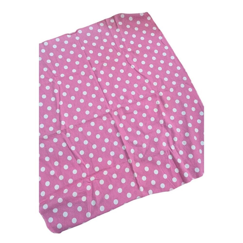 Gerber Pink & White Polka Dot Baby cotton receiving  blanket  28" x 27"‎